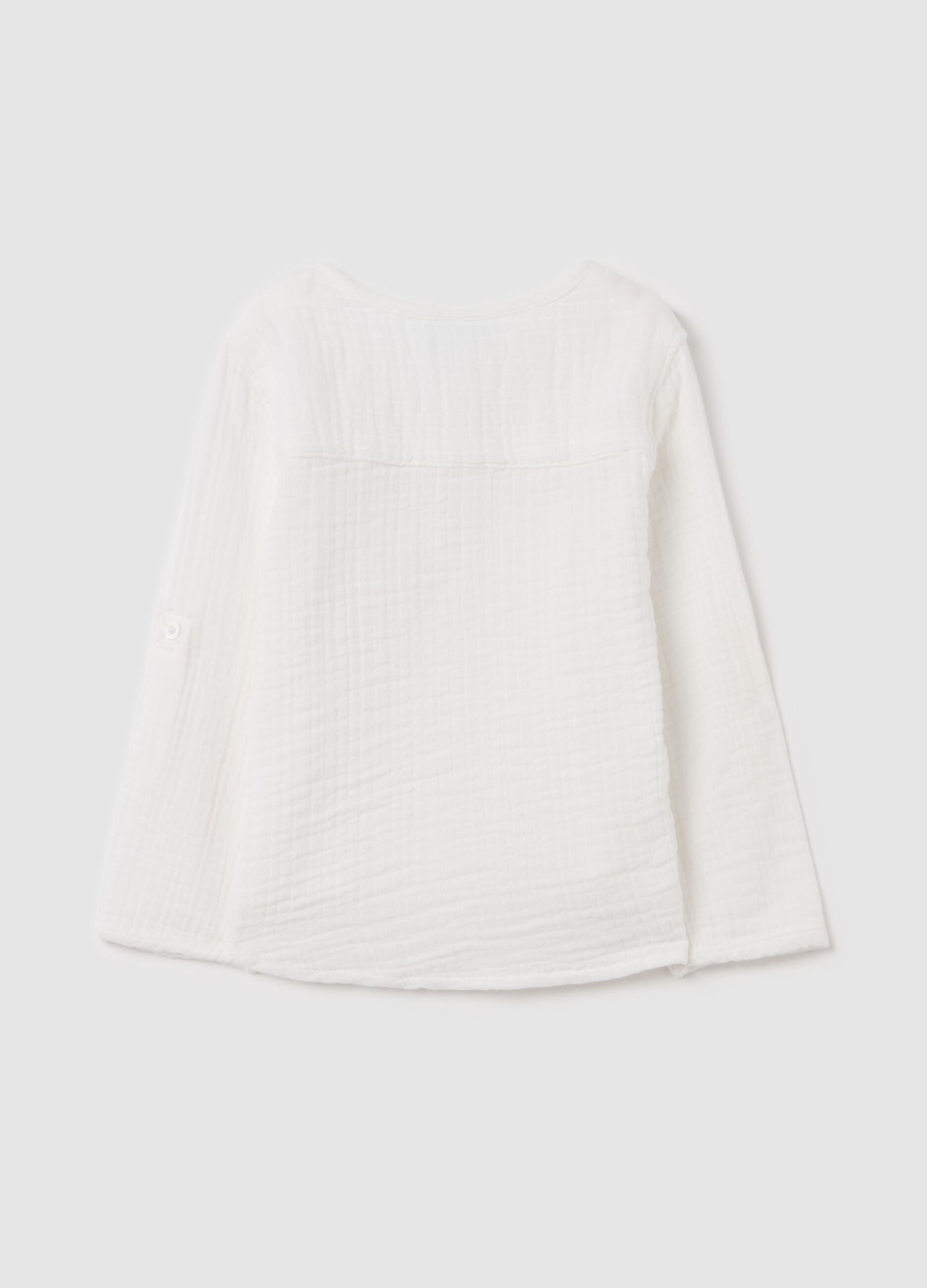 Camicia in tessuto goffrato