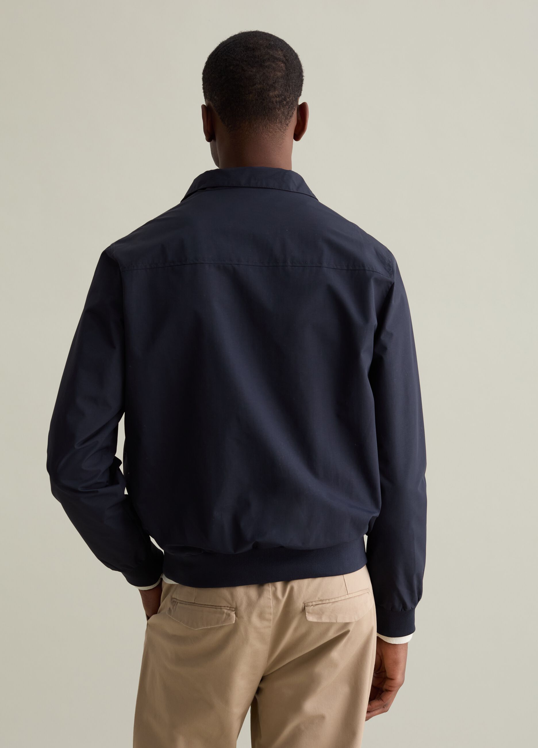 Full-zip bomber jacket with high neck