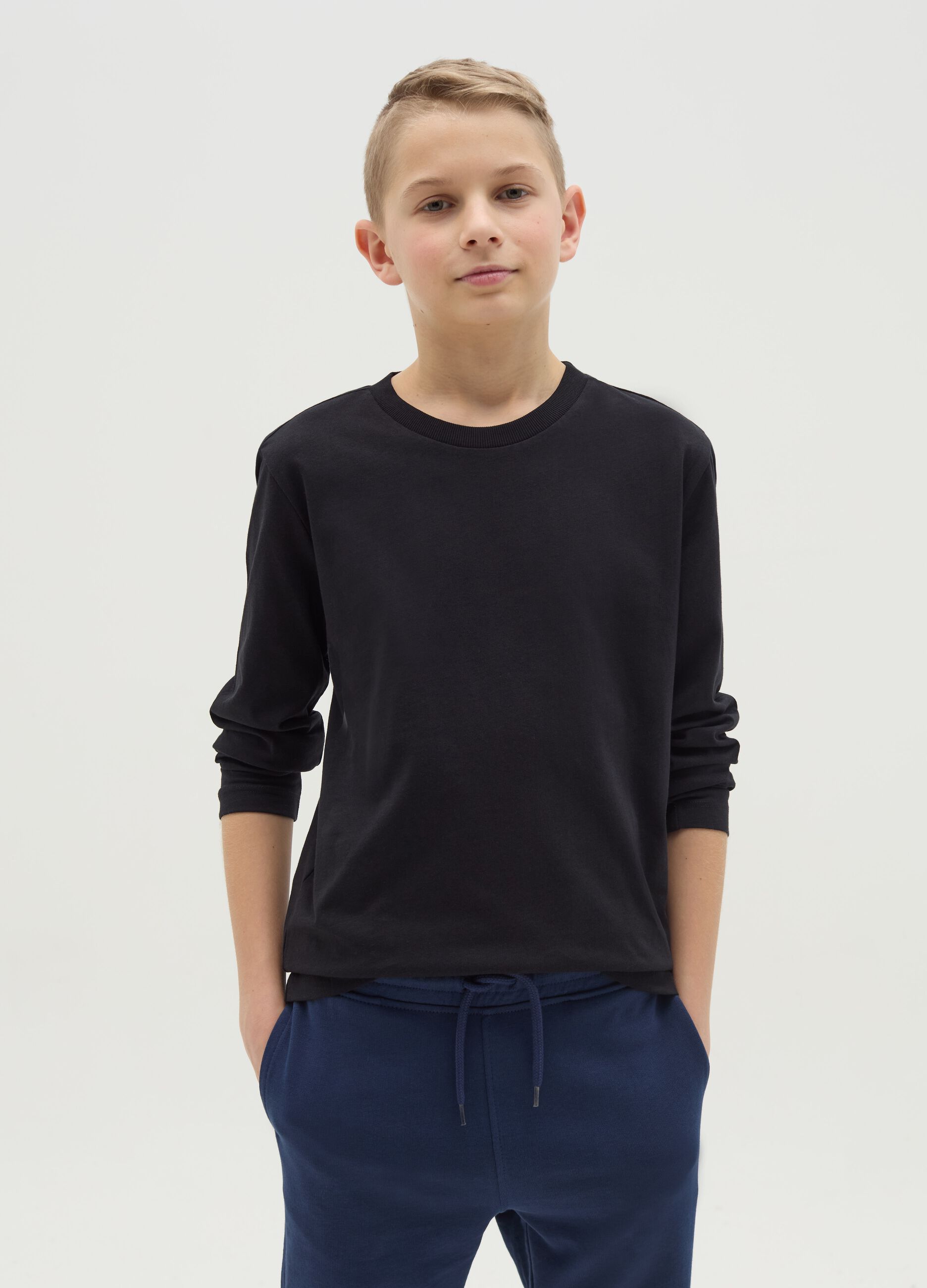 T-shirt maniche lunghe in cotone bio