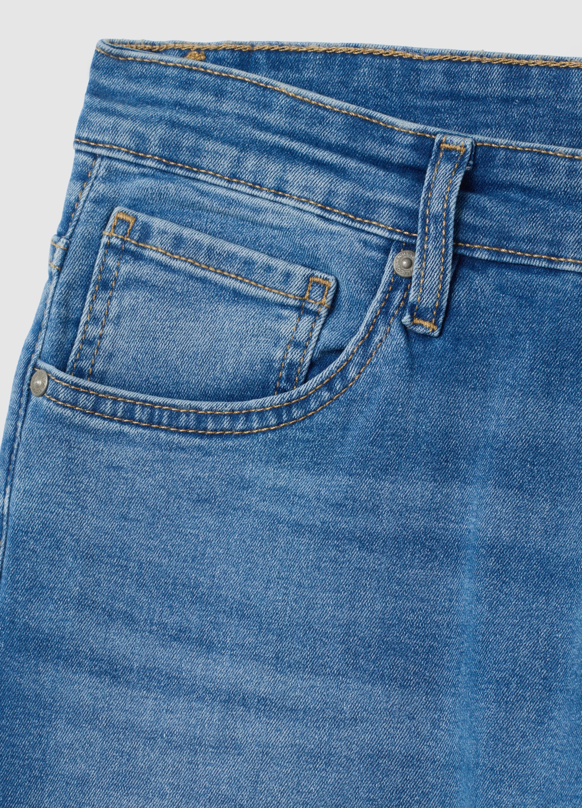 Blue Stretch Cotton Skinny Fit Jeans