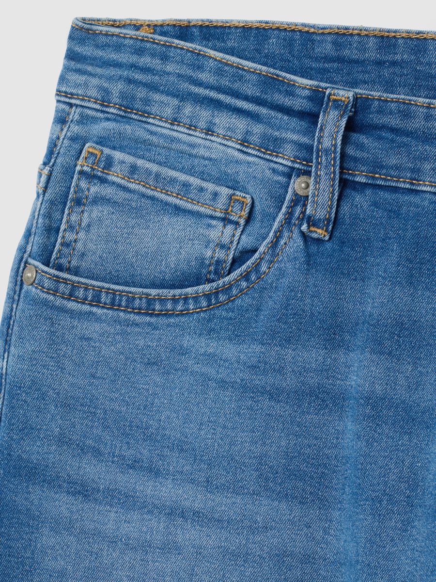 Jeans in cotone elasticizzato blu skinny fit_5