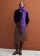 Sciarpa viola in misto lana con frange_1