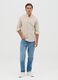 Men&rsquo;s beige cotton and linen shirt with regular fit_2