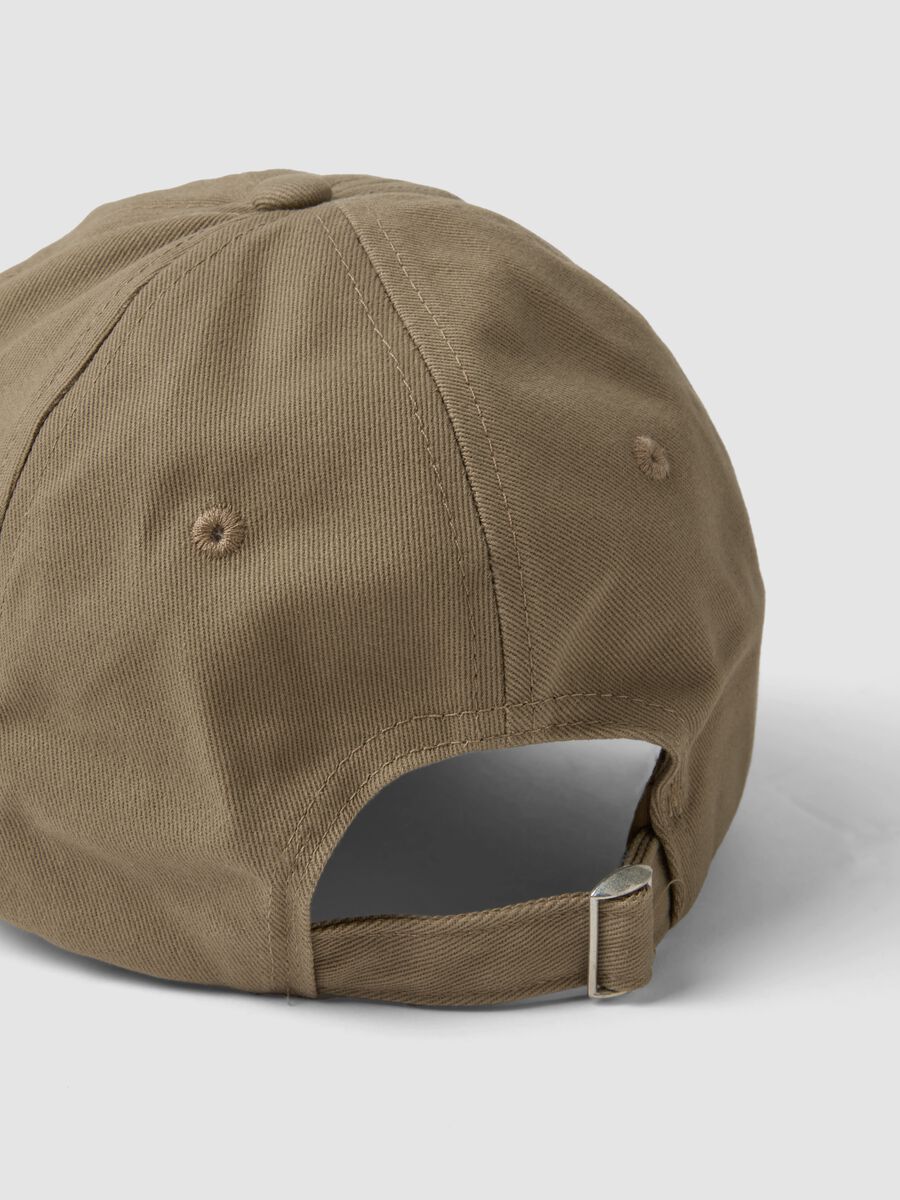 Cappello beige in puro cotone stile baseball_1