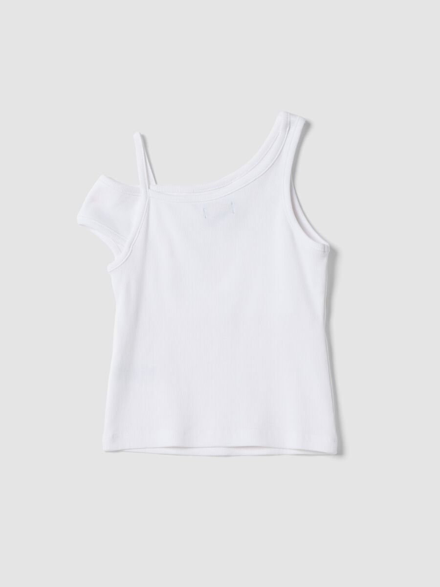 White stretch cotton top_1