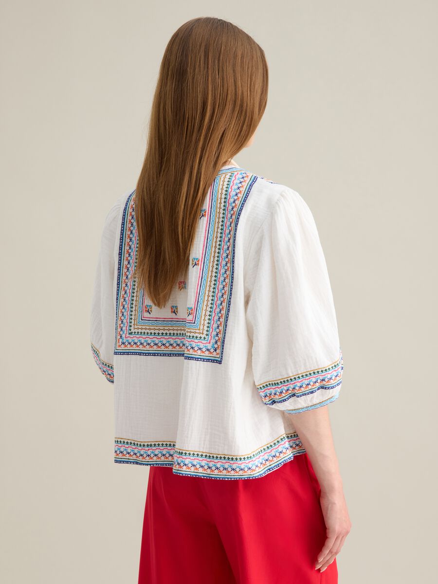 Women's Oversized Multicolor Pure Cotton Shirt_3