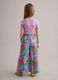 Multicoloured pure cotton palazzo trousers_1