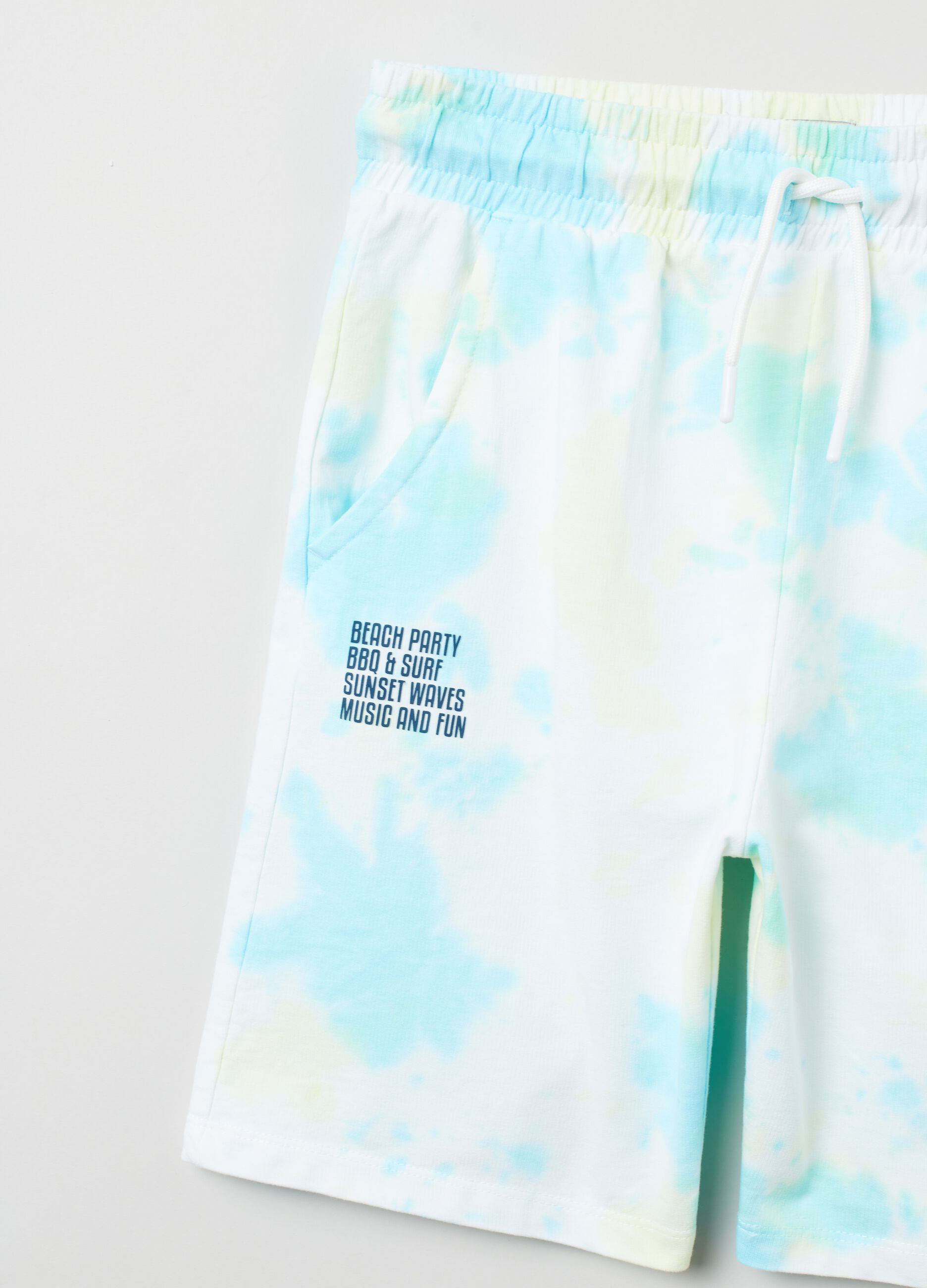 Bermuda jogger Tie Dye con stampa_1