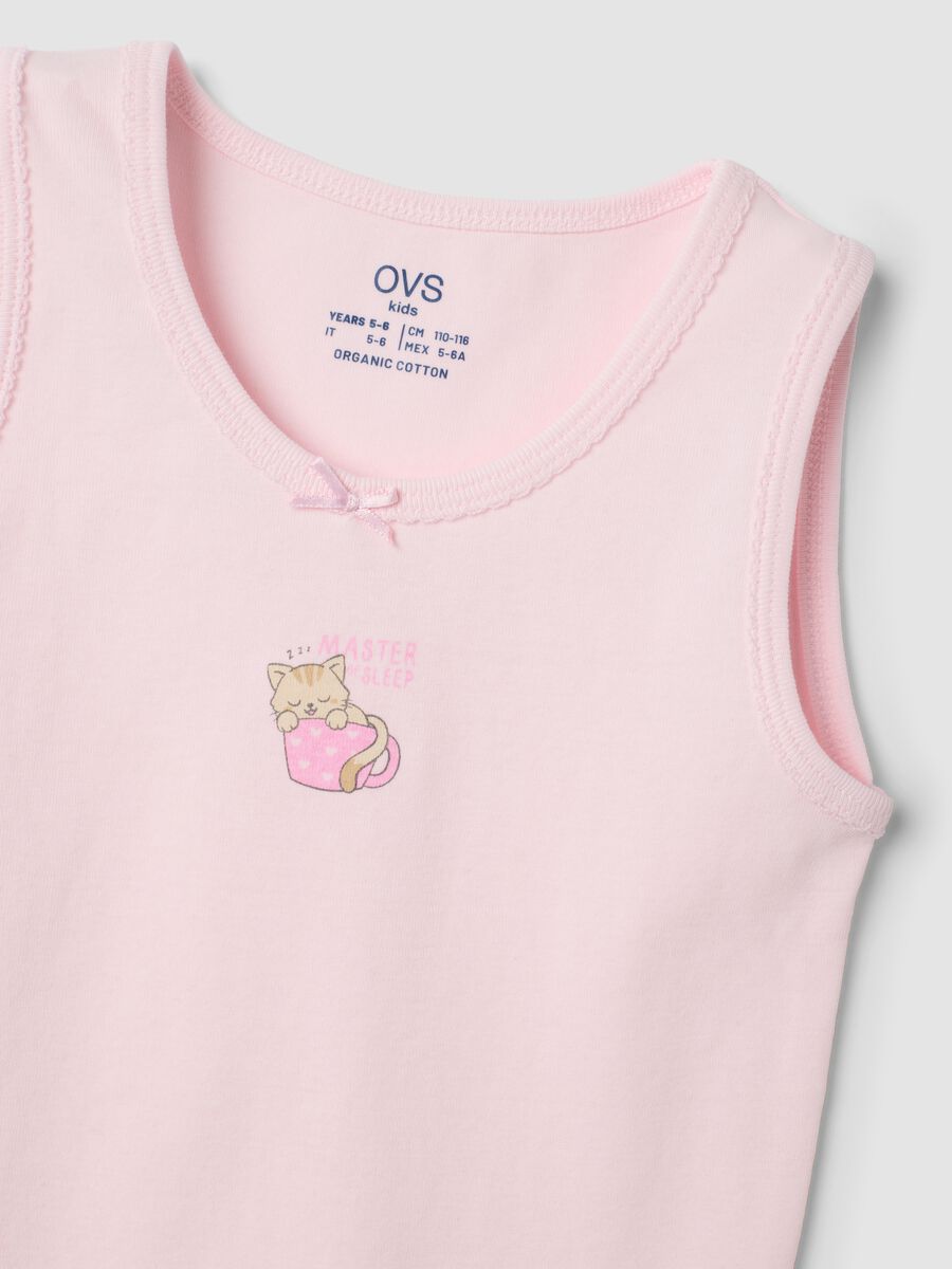 Bipack canotte rosa e bianche in puro cotone organico per bambina_2
