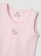 2-pack girls&rsquo; pink and white organic cotton vests_2