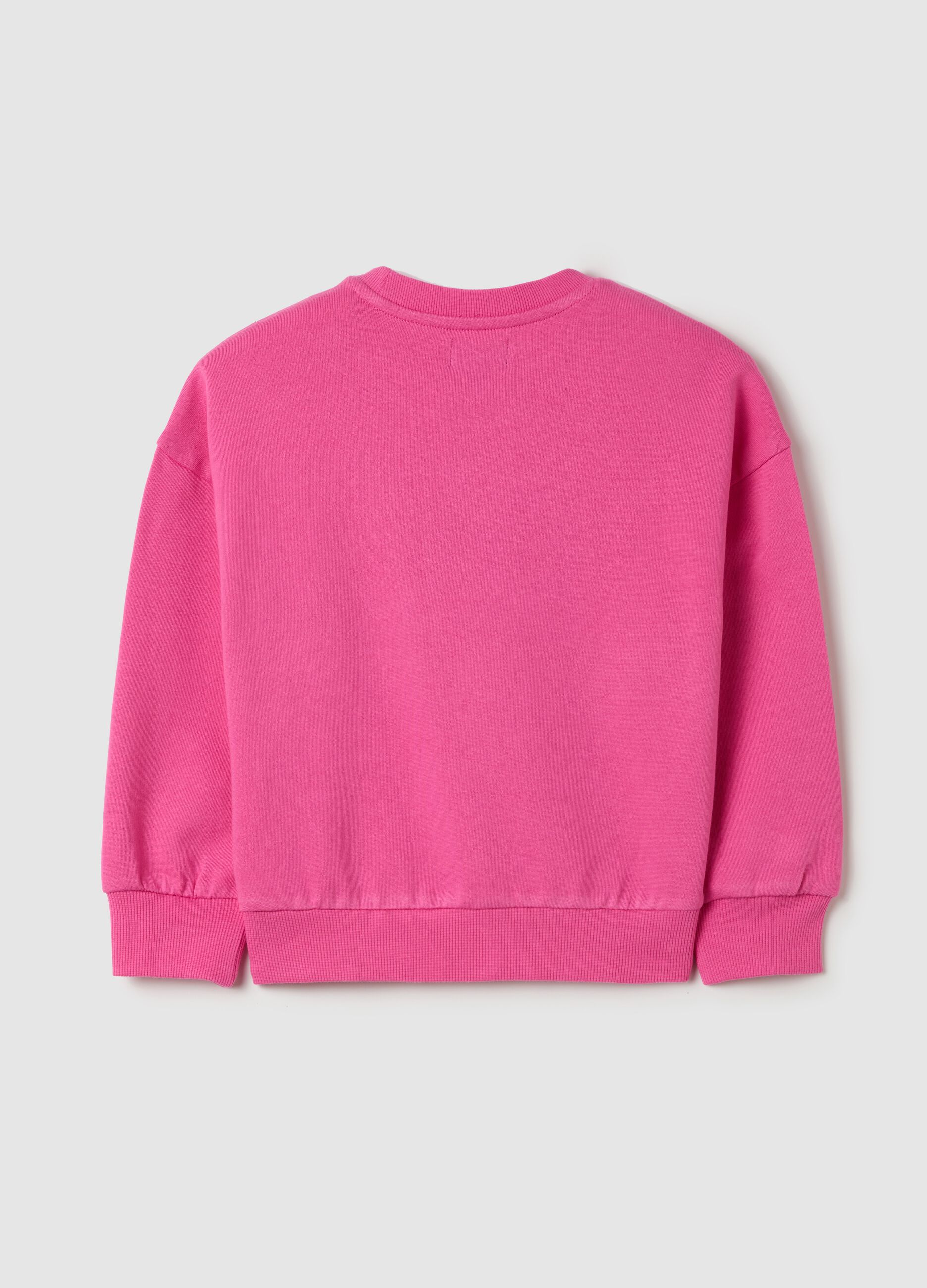 French terry sweatshirt with glitter print
