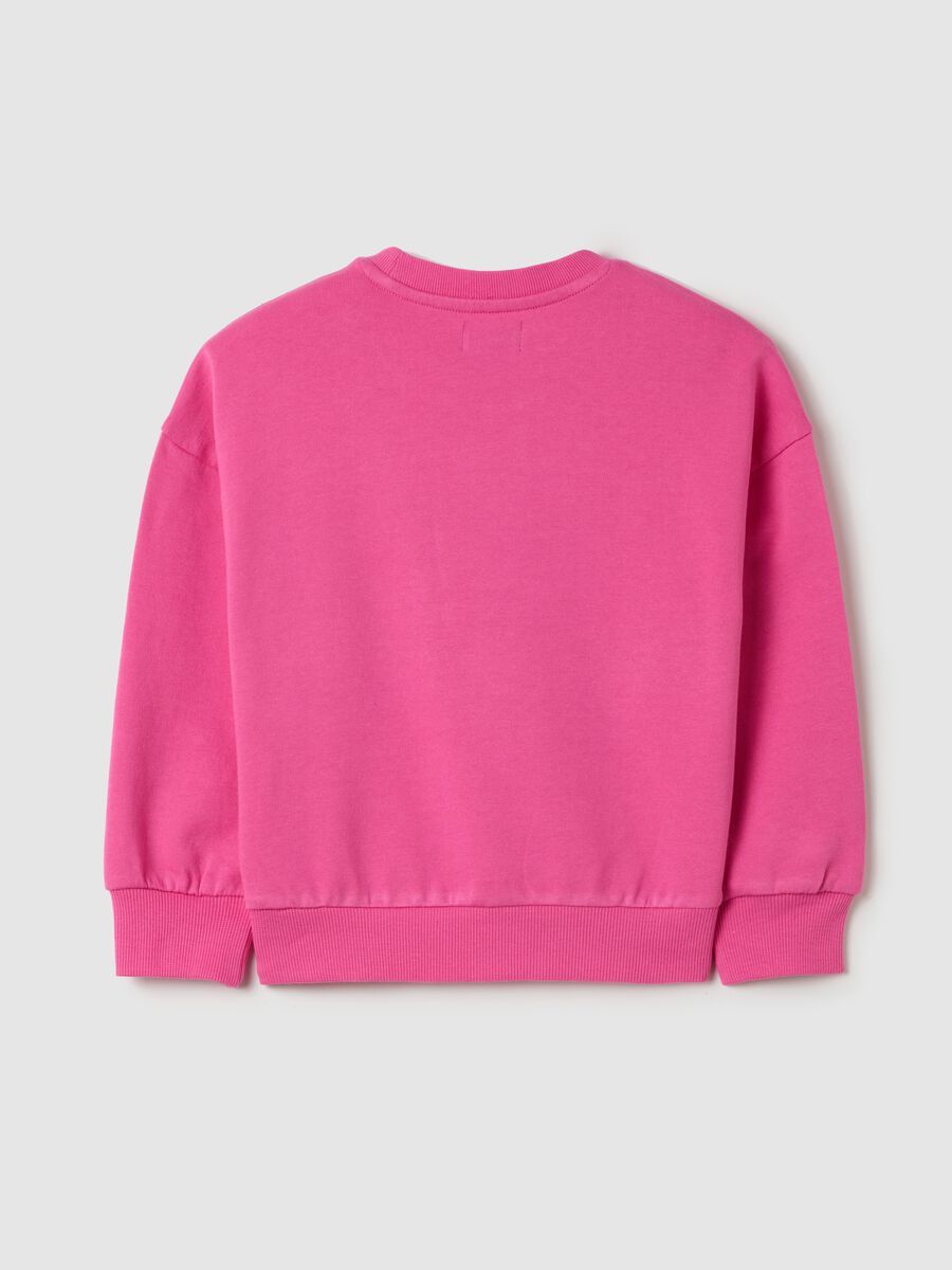 French terry sweatshirt with glitter print_1