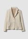 Beige stretch viscose-blend jacket, regular fit_0