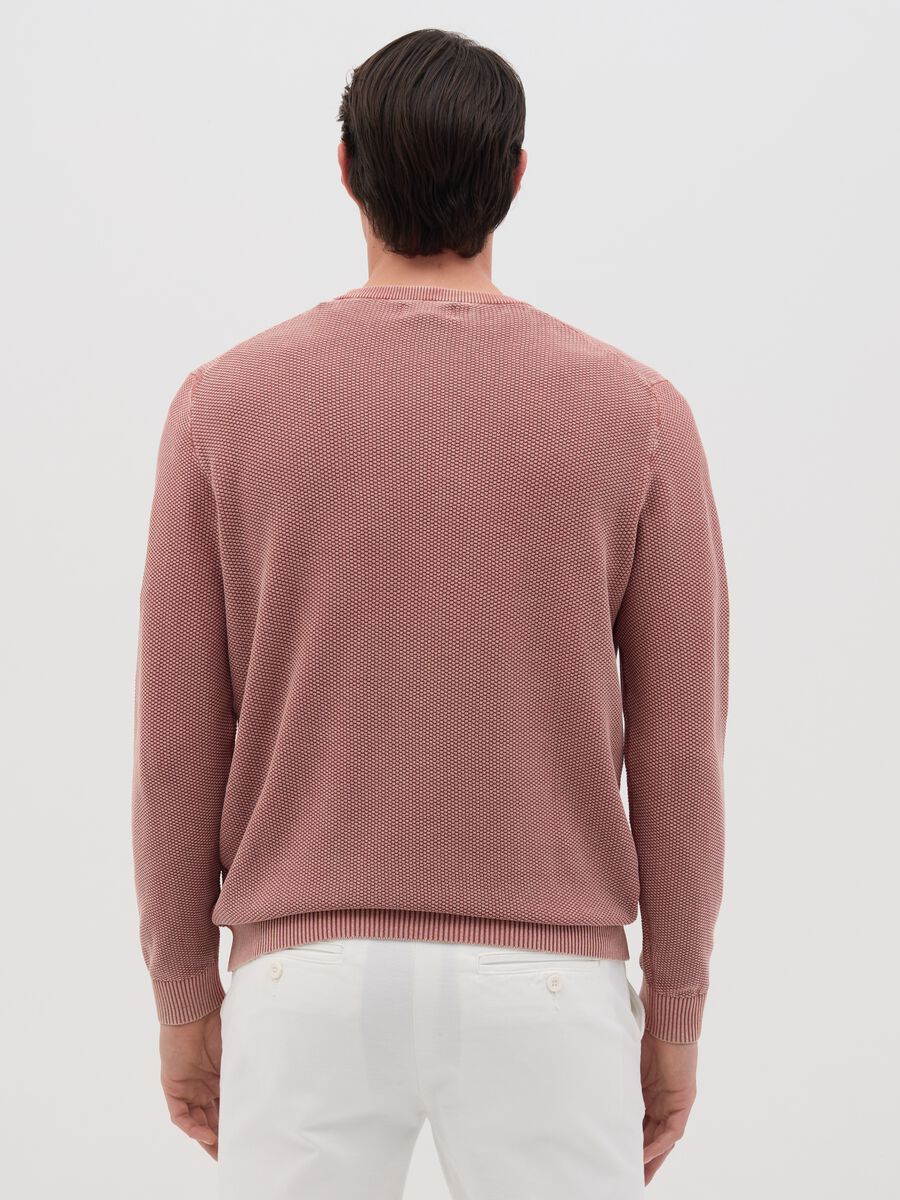 Men's regular fit pink pure cotton sweater_2