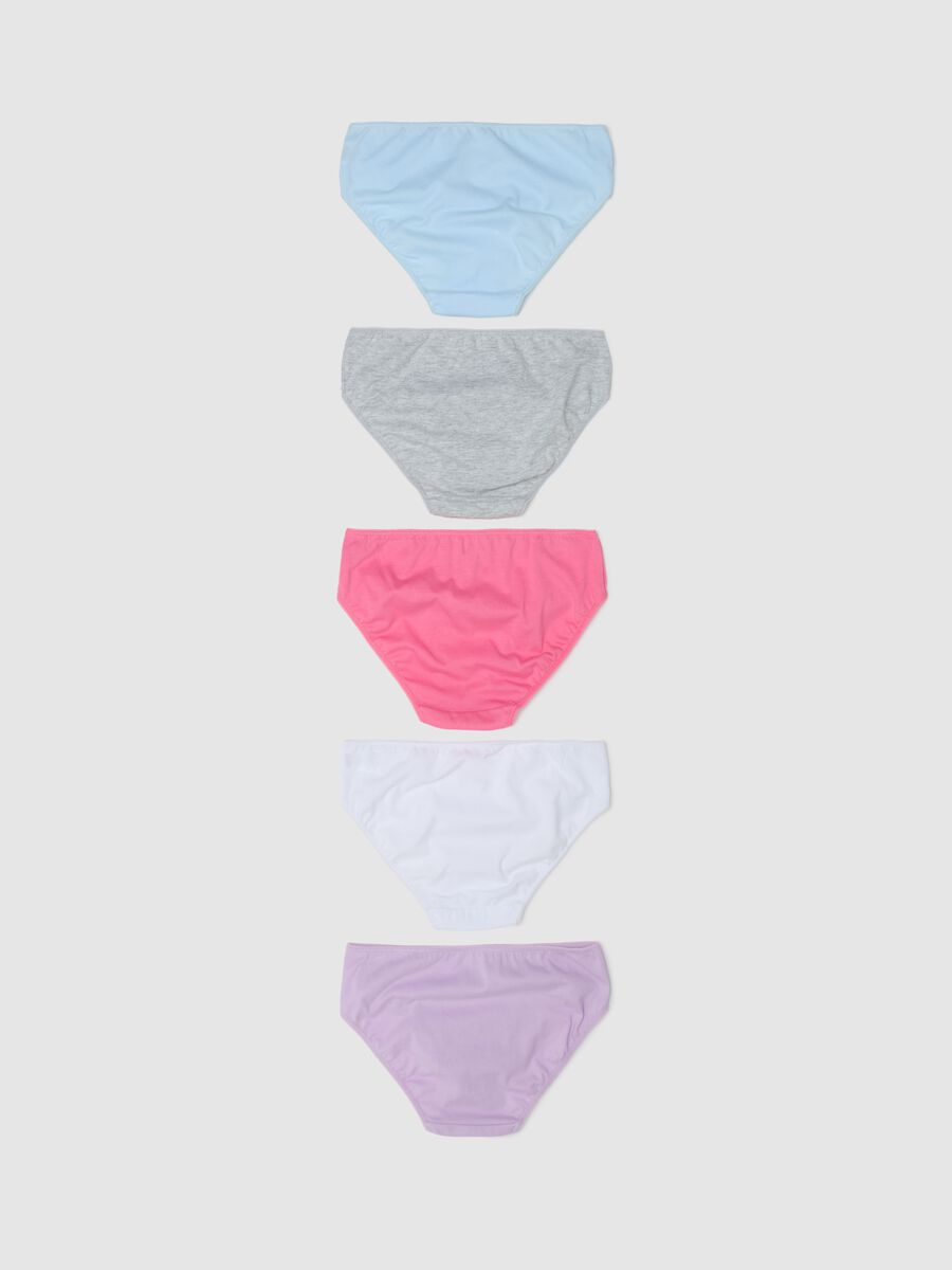 Set cinque slip in cotone con stampa gatto addormentato _1