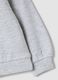 Grey crew-neck cotton and viscose blend sweatshirt with embroidered star for baby girl_3