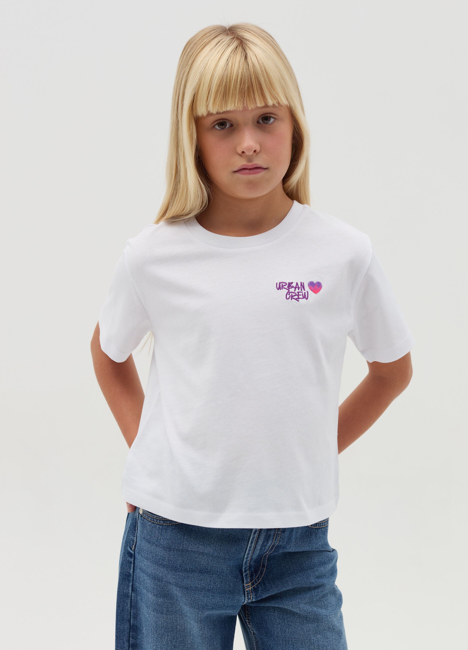 T Shirt Ragazza Bianco OVS