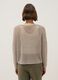 Maglione in misto viscosa beige regular fit con lavorazione a maglia_2