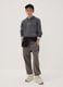 Grey pure cotton oversized joggers for boys_0