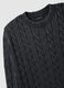 Maglione in puro cotone grigio regular fit_6