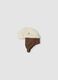 Cappello marrone chiaro aviatore con effetto teddy_0