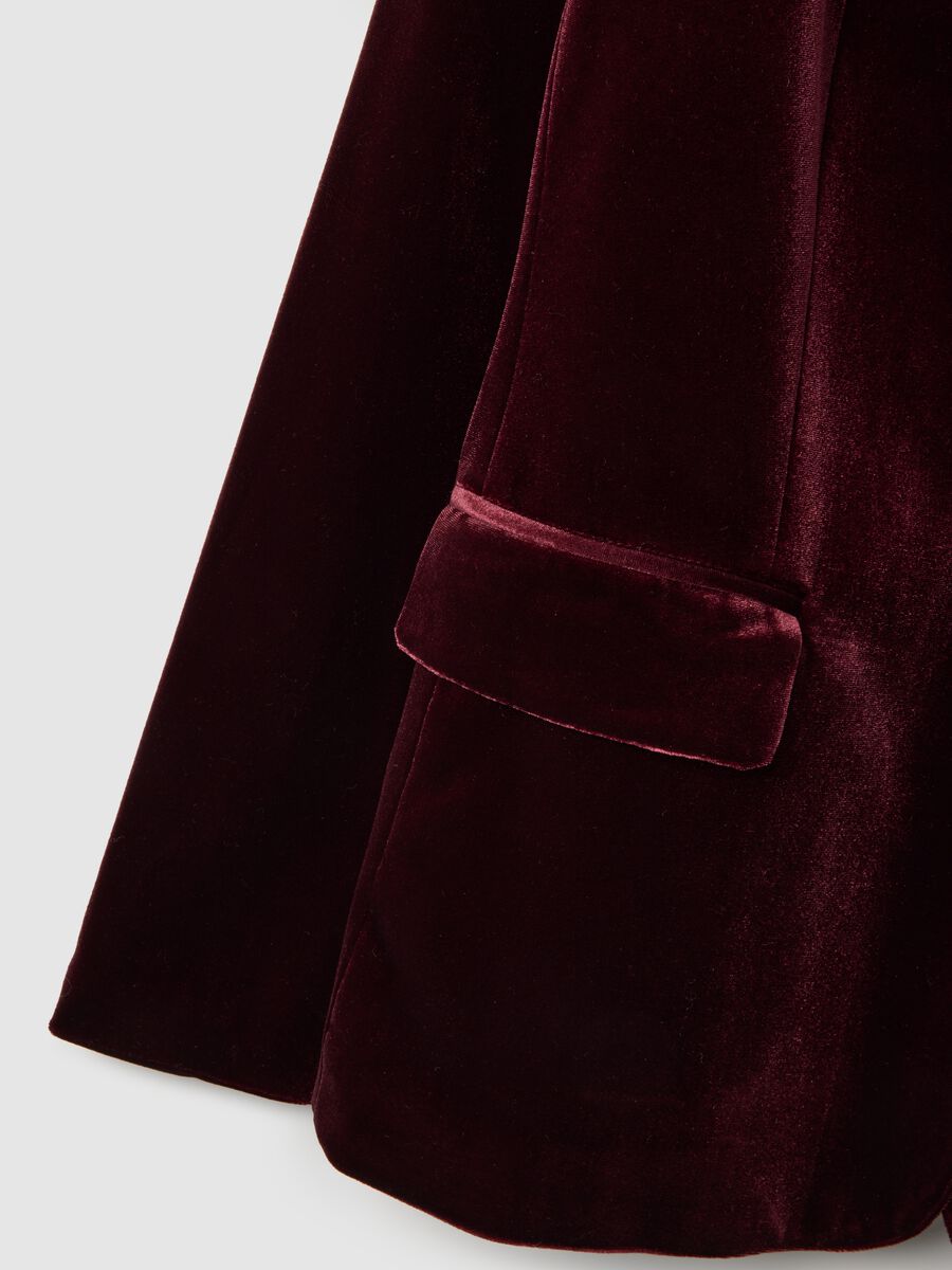 Red Velvet Slim Fit Blazer_5
