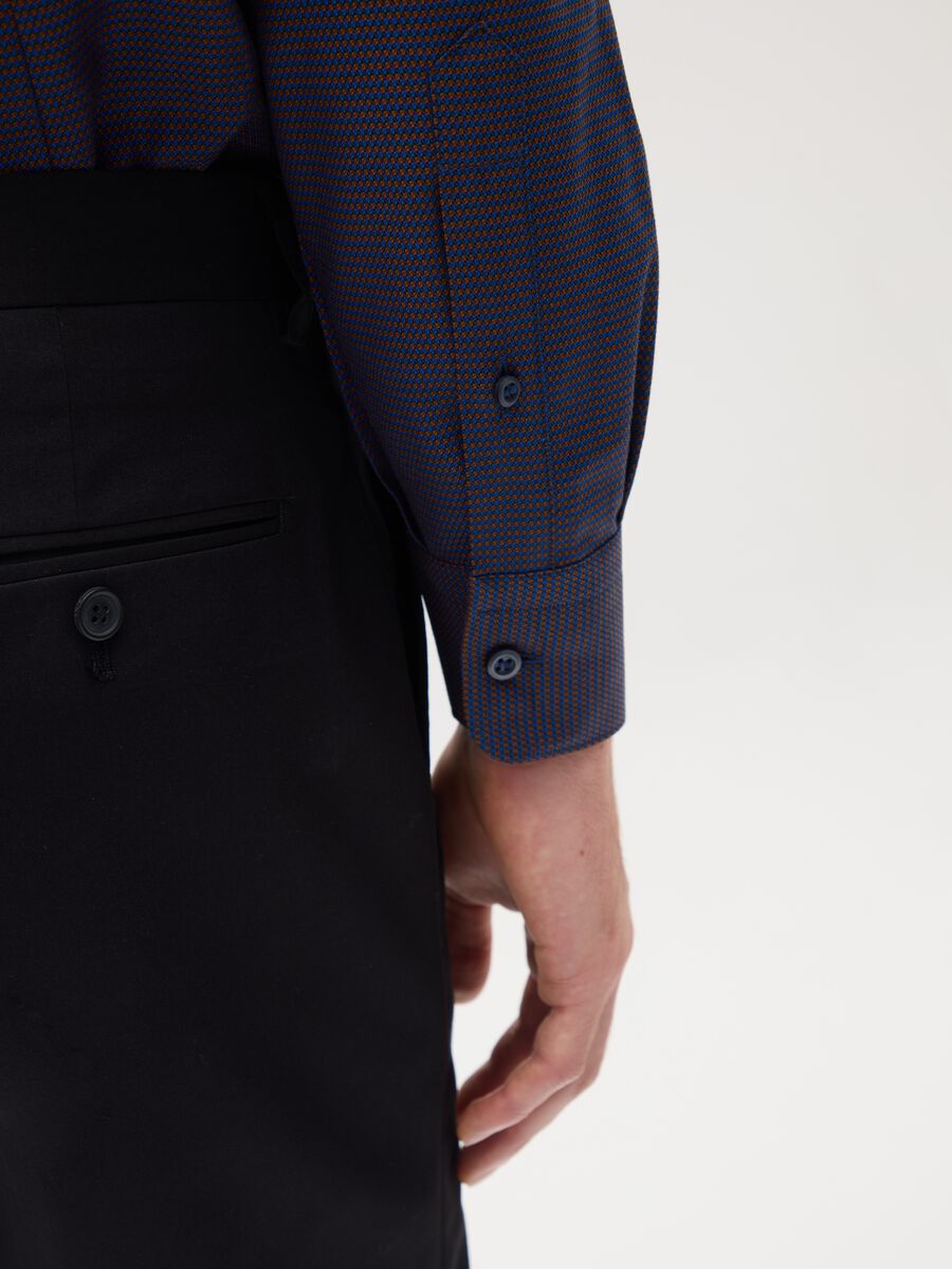 Camicia in cotone elasticizzato multicolor slim fit_3