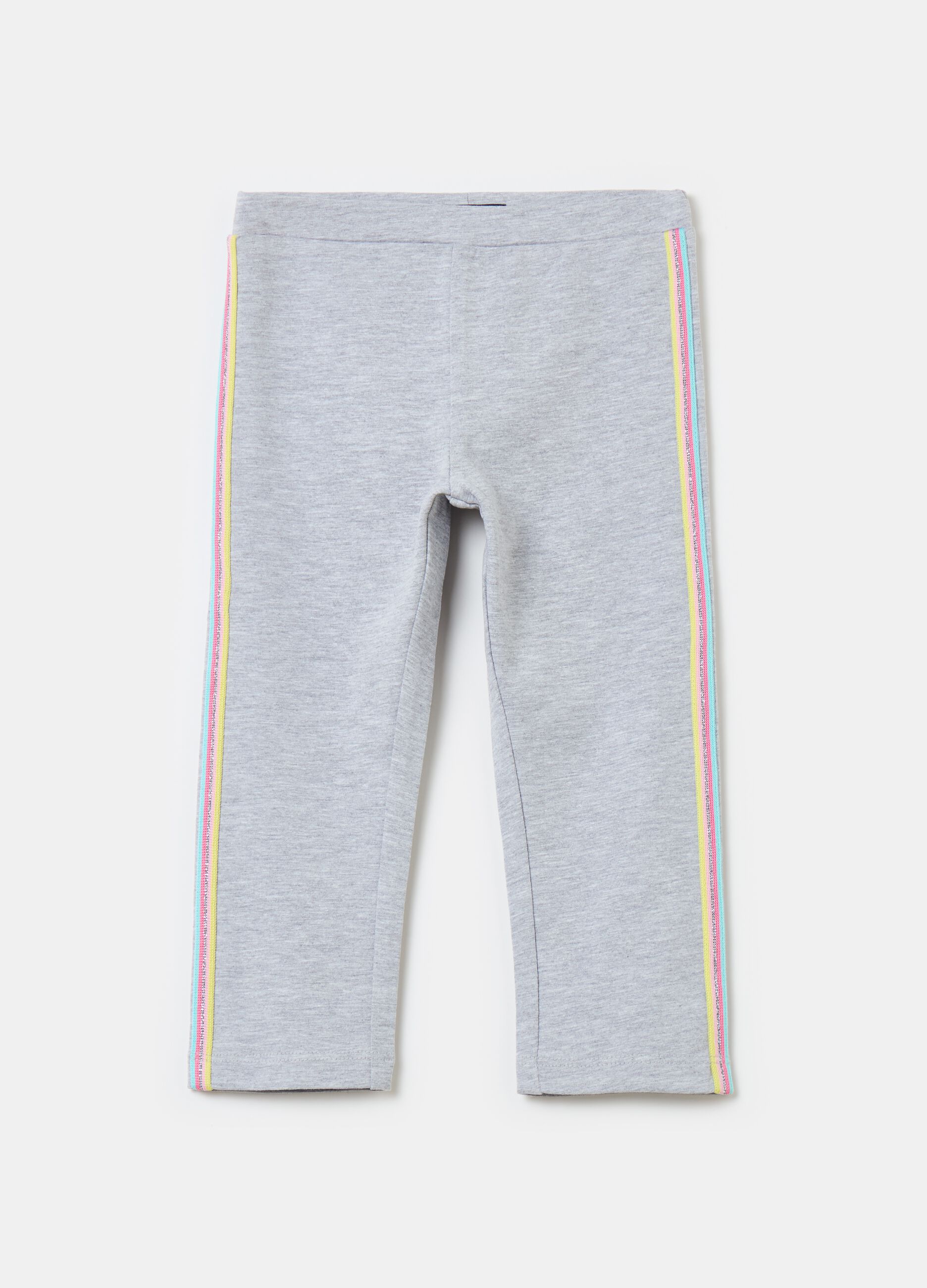 Leggings con bande laterali a righe