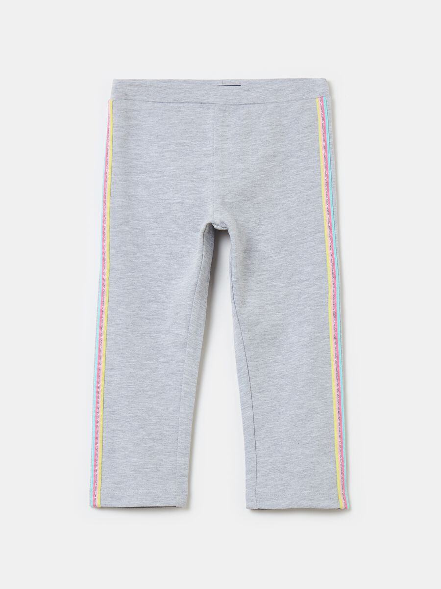 Leggings with striped side bands_0