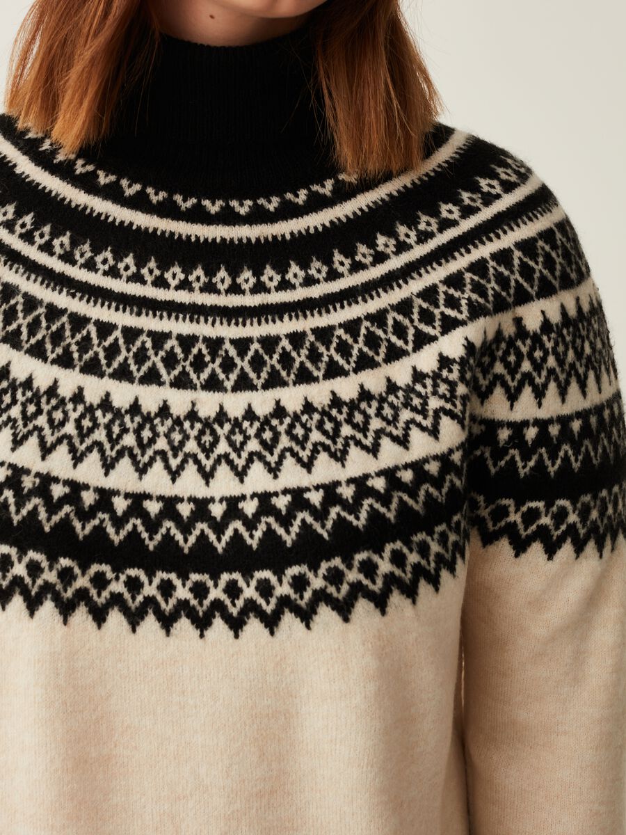 Pullover con disegno greca jacquard Curvy_3