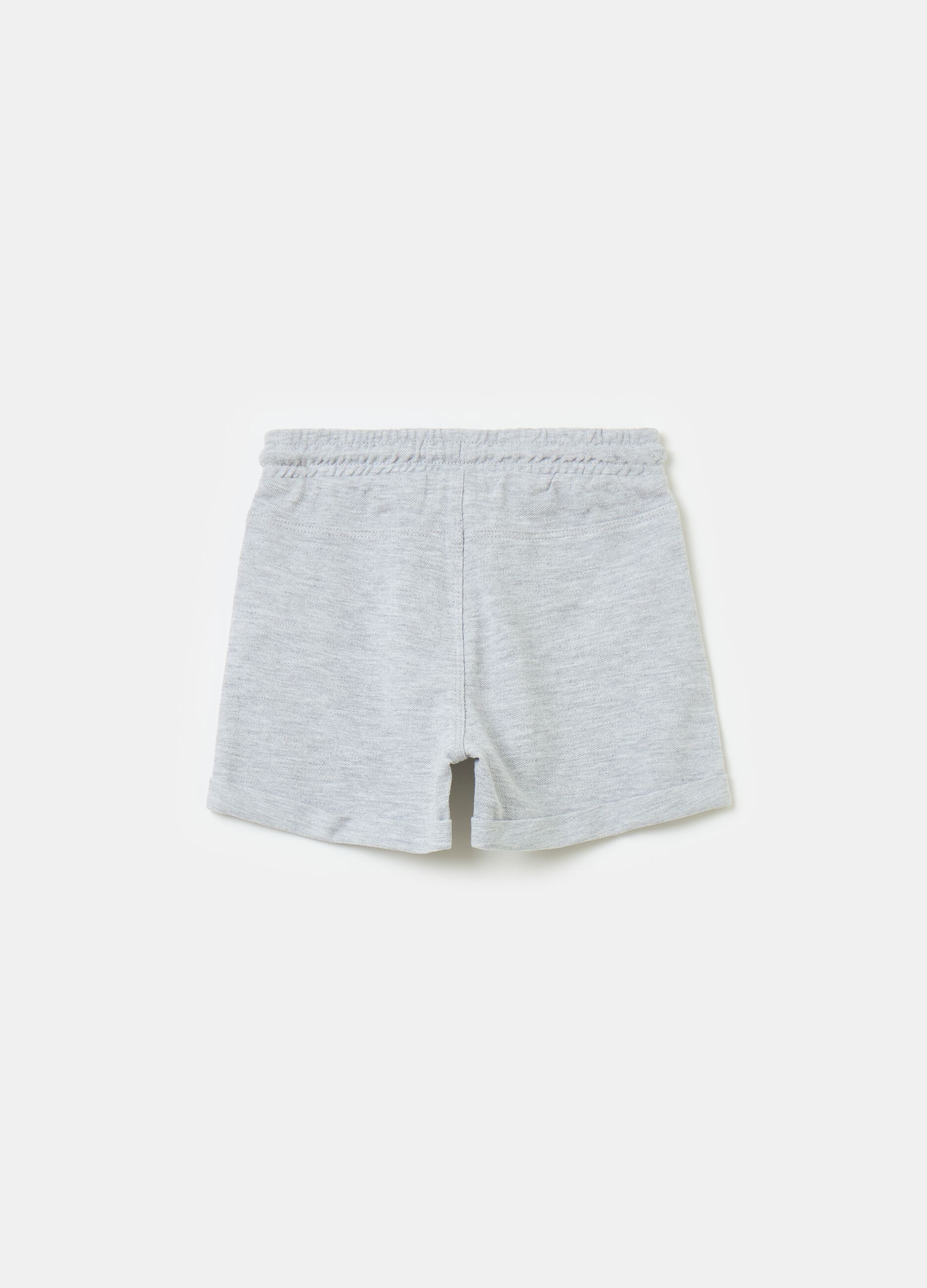 Piquet Bermuda shorts with drawstring