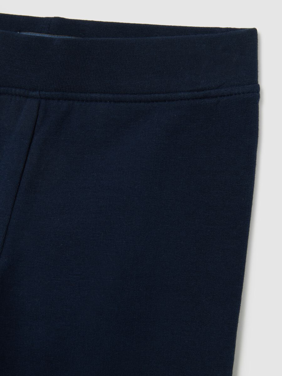 Girls' blue cotton stretch skinny fit leggings_2