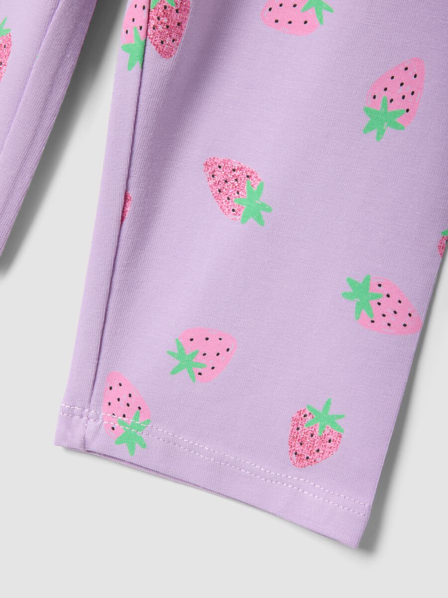 Girls' Skinny Organic Cotton Elasticated Violet Leggings_2