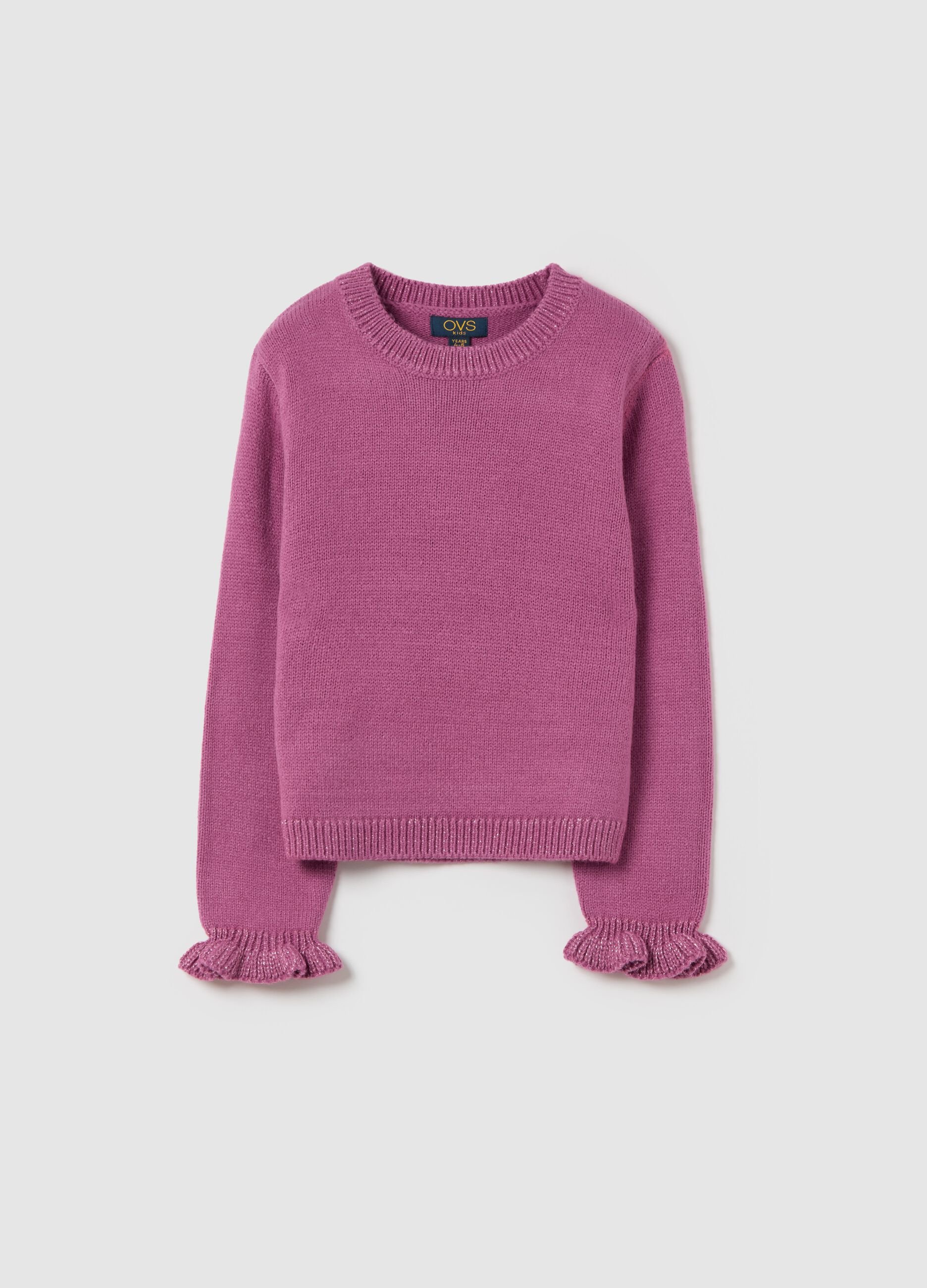 Knitted pullover with lurex