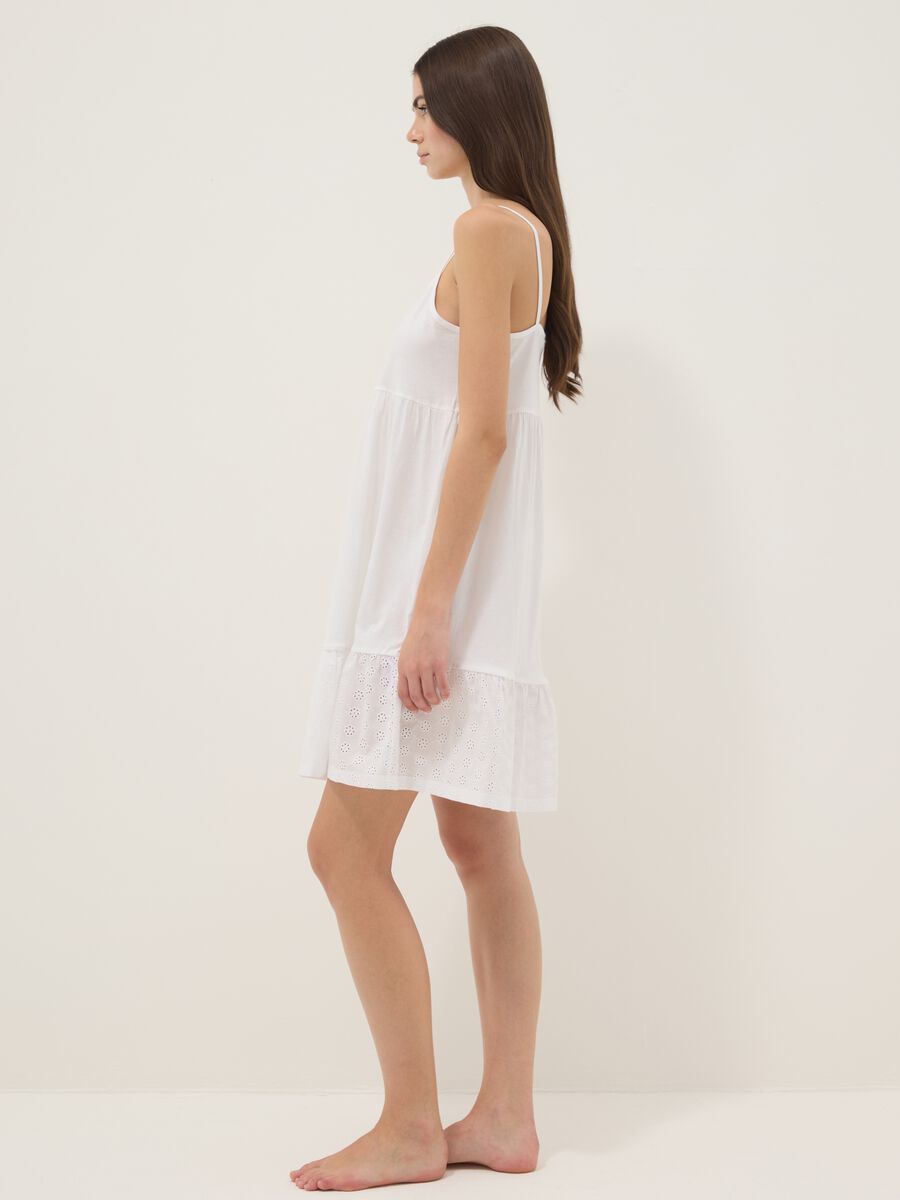 White organic cotton nightdress with thin straps_2