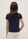 Girls' blue cotton blend T-shirt regular fit_1