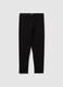Girls' cotton black skinny stretch leggings_0