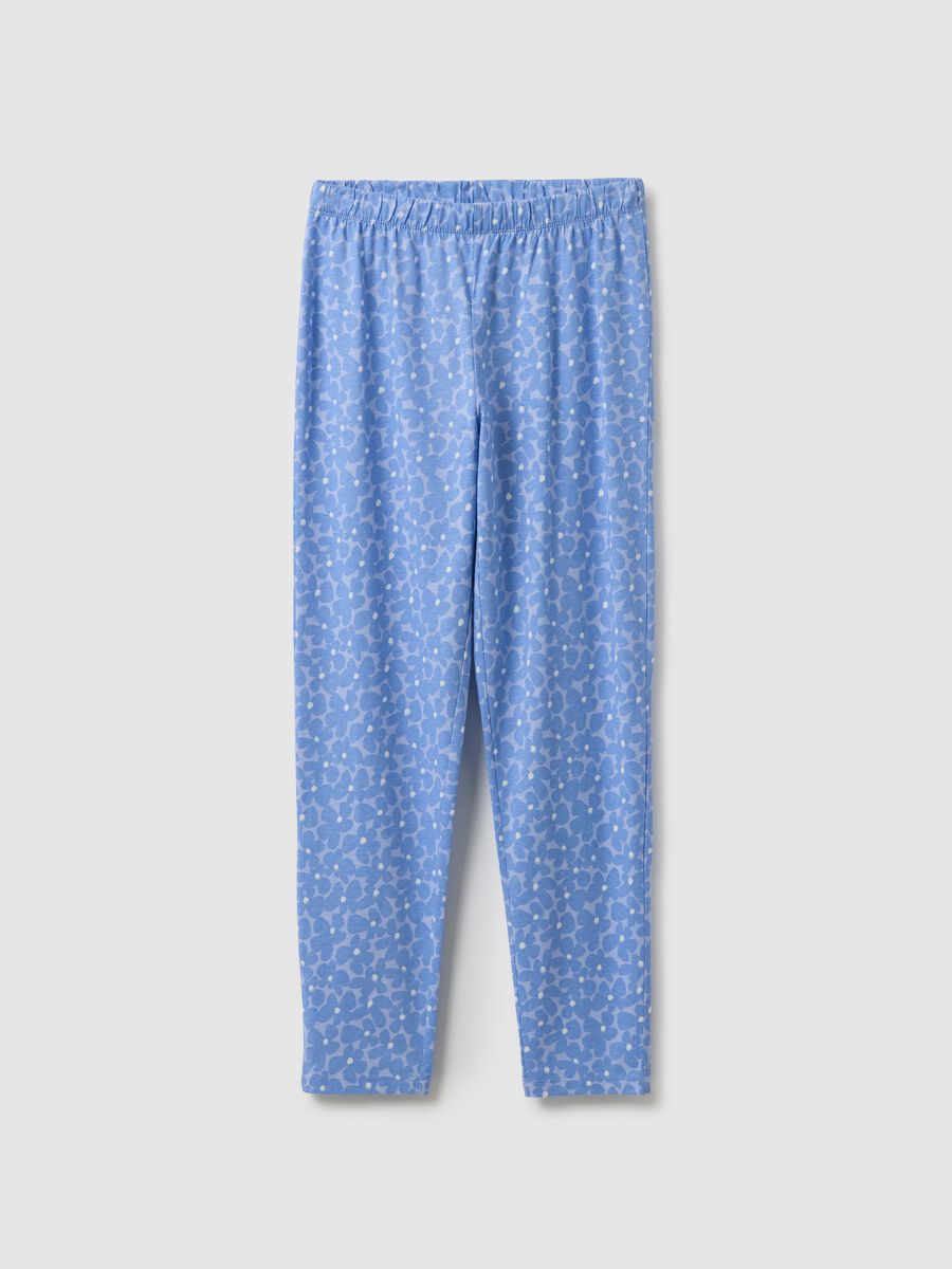 Multicoloured pyjama trousers in pure cotton regular fit_4
