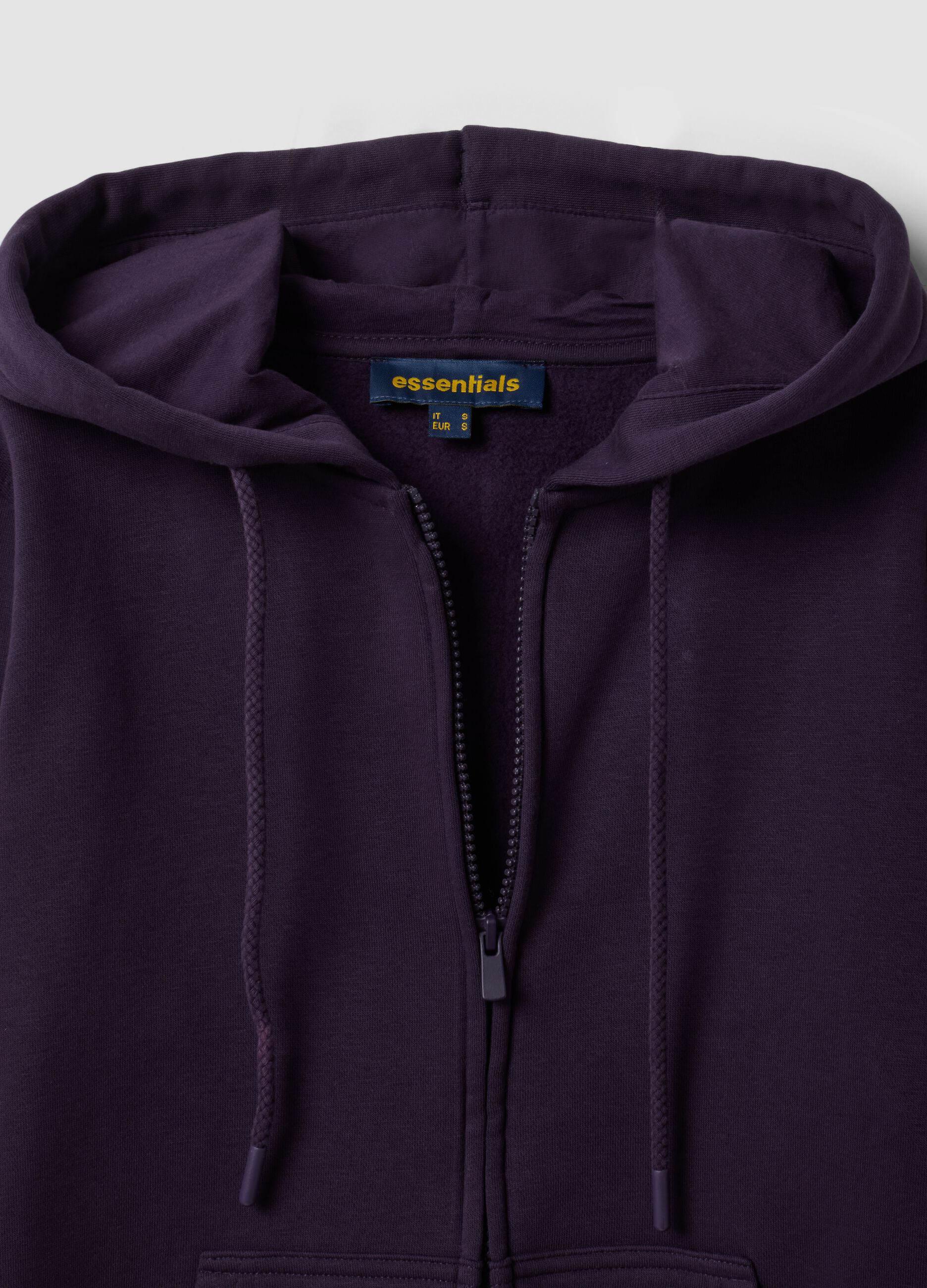 Purple cotton-blend regular-fit hoodie
