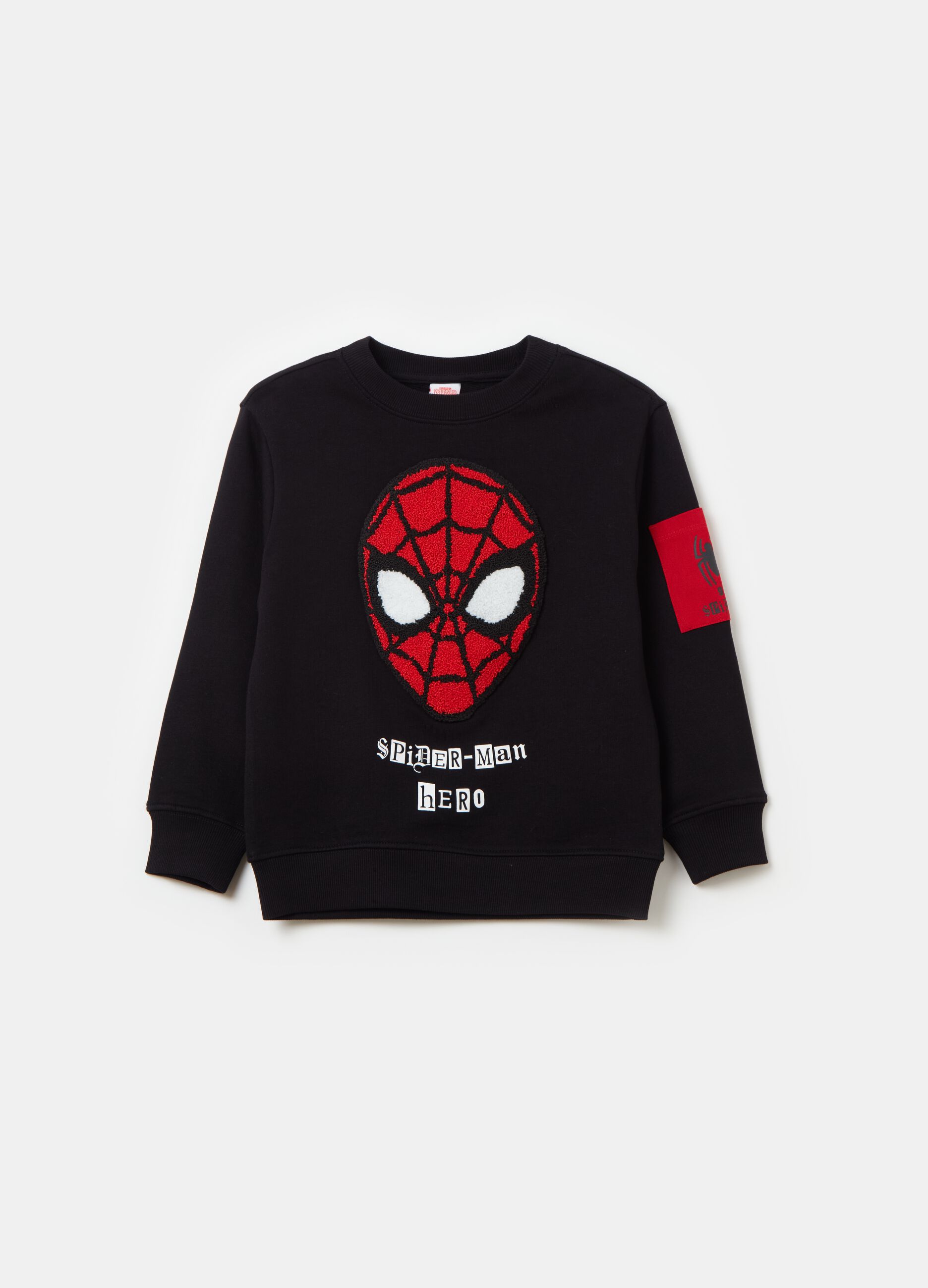 Felpa con patch Spider-Man boucle