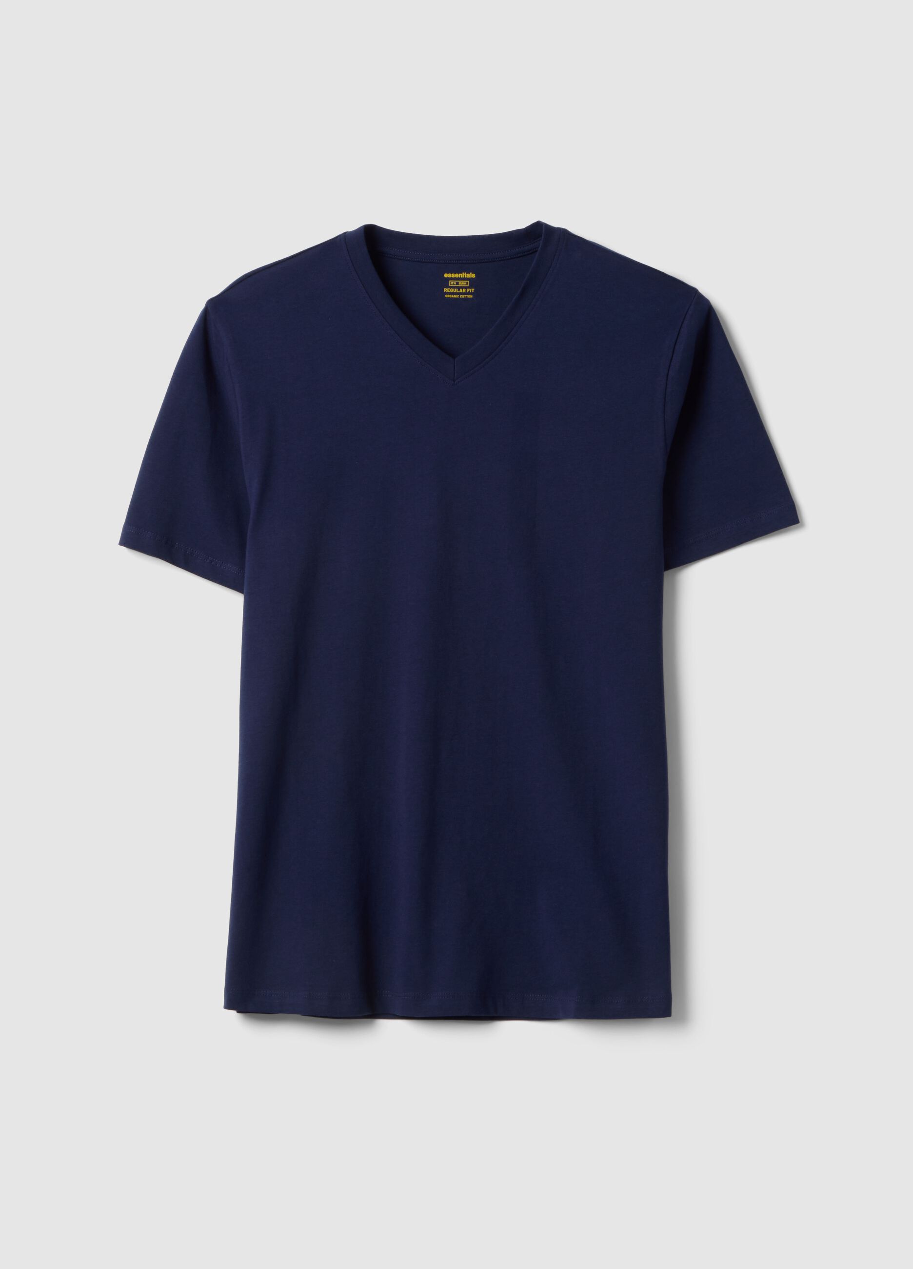 T-shirt in puro cotone blu regular fit