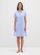 Women's midi dress in pure blue cotton_2