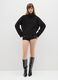 Shorts in velour nero regular fit con paillettes_0