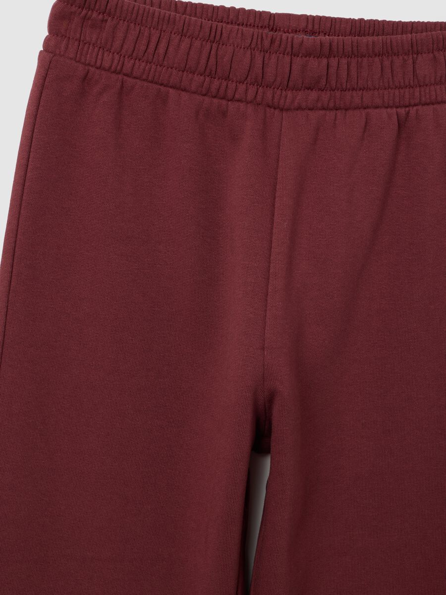 Girls red pure cotton trousers regular fit_2