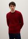 Regular fit red cotton blend jumper_1