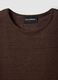 Brown short-sleeved pure linen T-shirt, regular fit_5