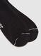 Pack of black sports socks with stripes in cotton blend_1