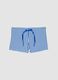 Blue and white stretch swim trunks_0