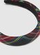 Multicolour headband with check pattern_1