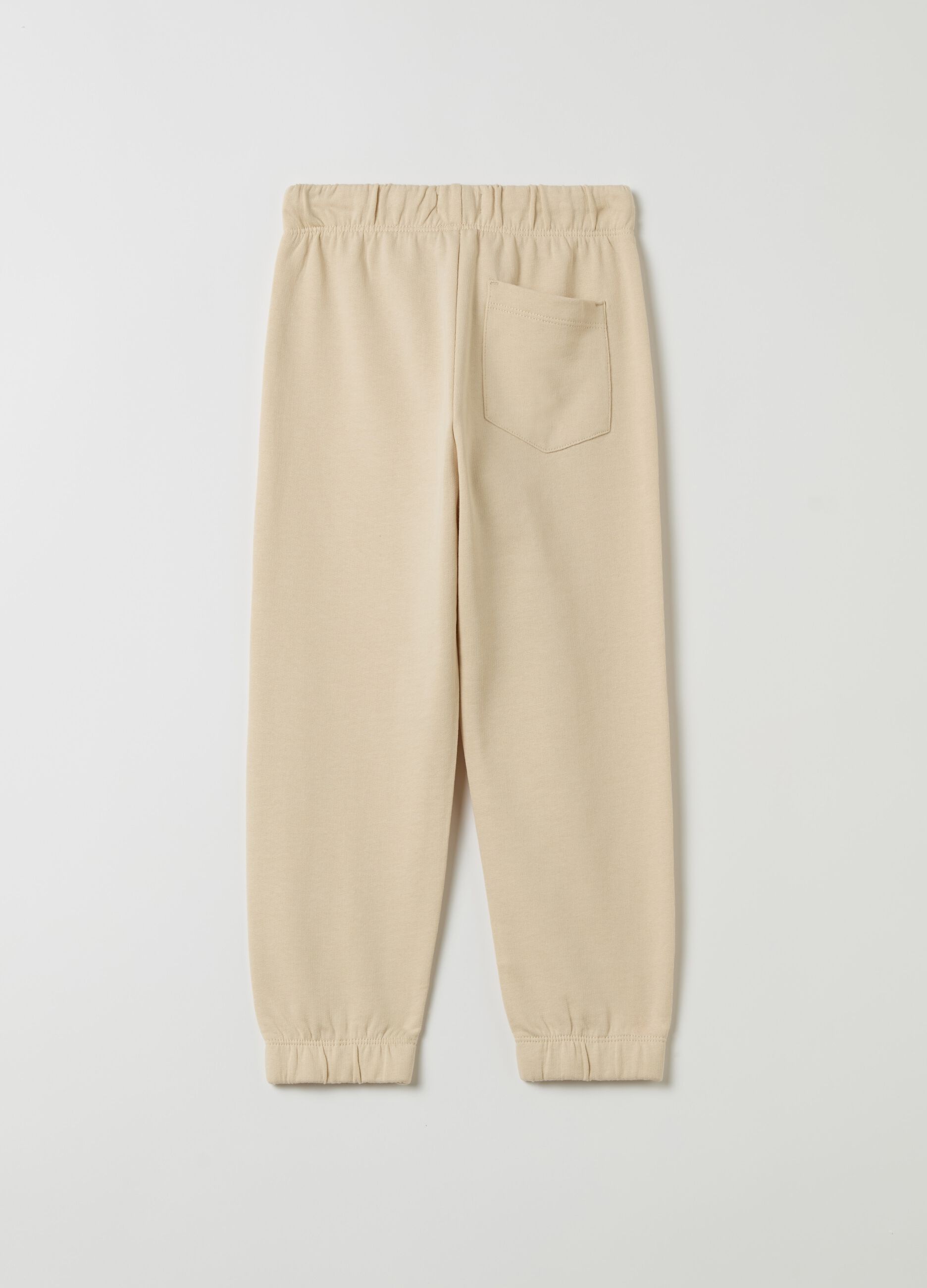 Fleece joggers with drawstring